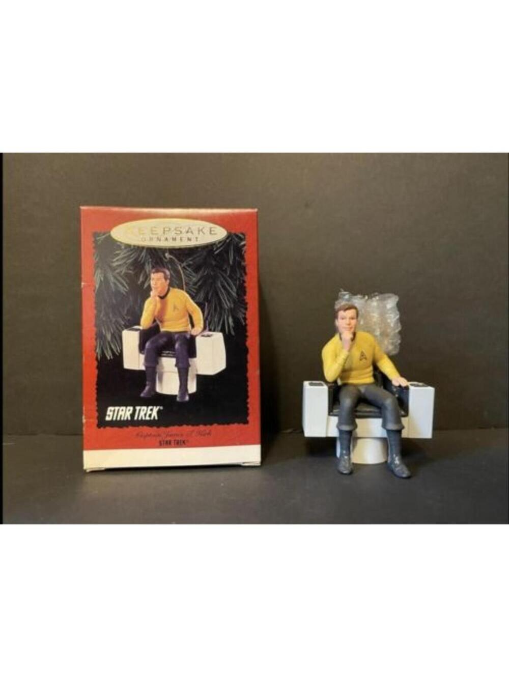 1995 Hallmark Keepsake Ornament Star Trek Captain James T Kirk W/Box